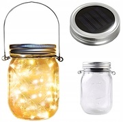 LAMPA SOLARNA OGRODOWA LED SŁOIK LATARENKA MASON