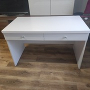 Duże biurko z pogrubionym blatem i 2 dużymi szufladami,uchwyty typu diament