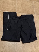 Spodnie narciarskie dziecięce czarne z odblaskami