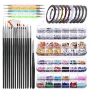 Zestaw do robienia paznokci +ozdoby