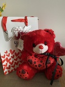 Mis Walentynkowy , lizak czekoladowy , torebka prezentową