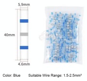 Złączka termokurczliwa niebieska, przekrój od 1,5 do 2,5mm2, 10 sztuk