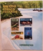 Bryt. Wyspy Dziewicze 1979 FAUNA Mi blok 9  ryba żółw legwan idealne