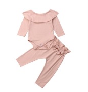 Komplet niemowlęcy body spodnie róż 80 / 86 cm