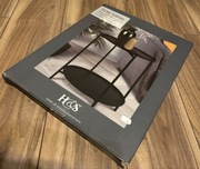 Stolik metalowy czarny dwupoziomowy 50x35cm stojak na kwiat