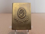 Stare, niemieckie, mosiężne etui, osłona, koperta na zapałki