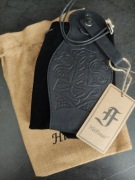 Sakiewka Średniowieczna na Pas | Wiking LARP - Czarna z Wzorem Topora/Grota