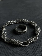 Bransoletka i pierścionek Opium chrome hearts vintage goth