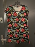 Shein sukienka modny wzór kwiaty hawajska hit blog roz.38 