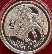 10 zł  1996 Zygmunt II August popiersie Ag 925