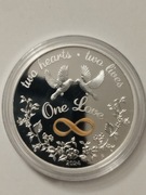 Srebrna moneta -One Live kolorowana 1 Oz Proof