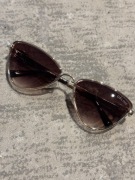 Okulary na wzór Celine piękne, nowe cat eye, złote