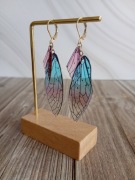 Kolczyki skrzydła motyla motyl ważka fairy wróżka retro vintage 925 próba