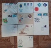 80 szt kartek pocztowych, kopert i album na fdc z okresu PRL