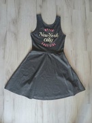 Szara sukienka dziewczęca letnia H&M 170