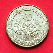 10  Franków  2006  r  -   Afryka Centralna   Rośliny  stan  !!!   