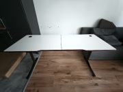 Duże biurko gamingowe 160cm białe KARBON