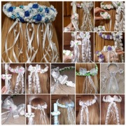 Wianek na głowę kwiatowy komunia