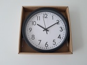 Zegar ścienny czarny, okrągły, do sprzedania