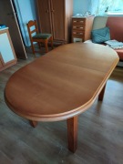 Stół kuchenny rozkładany 80x160/200 OWALNY blat