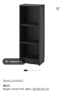 Meble Ikea, szafka Billy, obudowa+drzwi, 40x28x106cm, czarna, Nowa, kurier