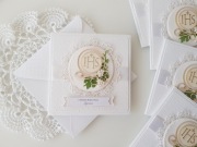 Zaproszenia komunijne na komunię białe hostia  