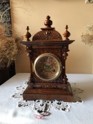 Zegar JUNGHANS ok. 1900 -1905  kapliczka eklektyczna orzech werk B05 loft