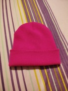 Różowa fuksja mała czapka zimowa podwójna S M 
