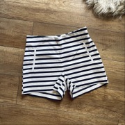 szorty białe w paski esmara 36 bawełna lato wakacje eleganckie