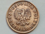 5 groszy 1949 brąz stan 1 (894)
