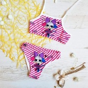 Strój kąpielowy dwuczęściowy LOL Surprise dla dziewczynki, rozmiary 98-104