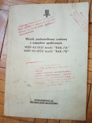 Dokumentacja techniczno.ruchuchowa.DTR wózek podnośnikowy. RAK 7 1987 