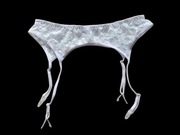 Biały pas do pończoch 36,S bielizna koronkowa damska