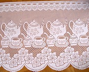 ZAZDROSTKA firana wzór dzbanek filiżanka wysokość 60 cm x 240 cm długość