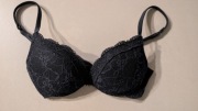 Stanik koronkowy push up 70 A , czarny