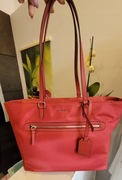 DKNY czerwona torba shopper A4 Duża elegancka torebka damska