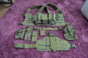 Zestaw nośny w systemie modułowym (chest rig+panel udowy+kabura) asg
