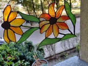 Kwiat Witraż z łańcuszkiem