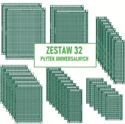 Płytka drukowana uniwersalna dwustronna PCB zestaw 32szt.