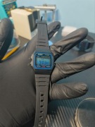 Casio F-91W custom ice blue