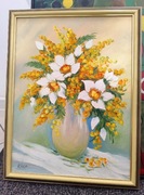 Obraz olejny kwiaty w wazonie | ręcznie malowany