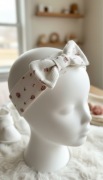 Opaska niemowlęca z kokardką handmade 100% bawełna