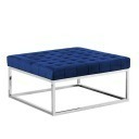 Metalowa duża pufa pikowana