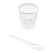 Plastikowy kubeczek degustacyjny na miód 30g 10szt