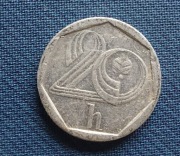 Moneta CZESKA REPUBLIKA 20 Halerzy 1993