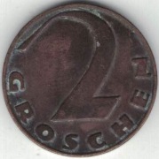 Austria 2 groschen 1928 - 19 mm - nr 1