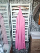 Nowa piękna długa sukienka różowa guziki po bokach Zara z metką L