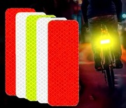 Odblaski naklejki 30x80 - 3 kolory, wózek, hulajnoga, samochód, motor