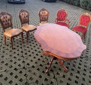 Komplet Ludwikowski - stół, 5 krzeseł