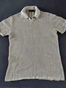 Rewelacyjna koszulka polo Bershka rozm. L ażurowa siateczkowa retro vintage
